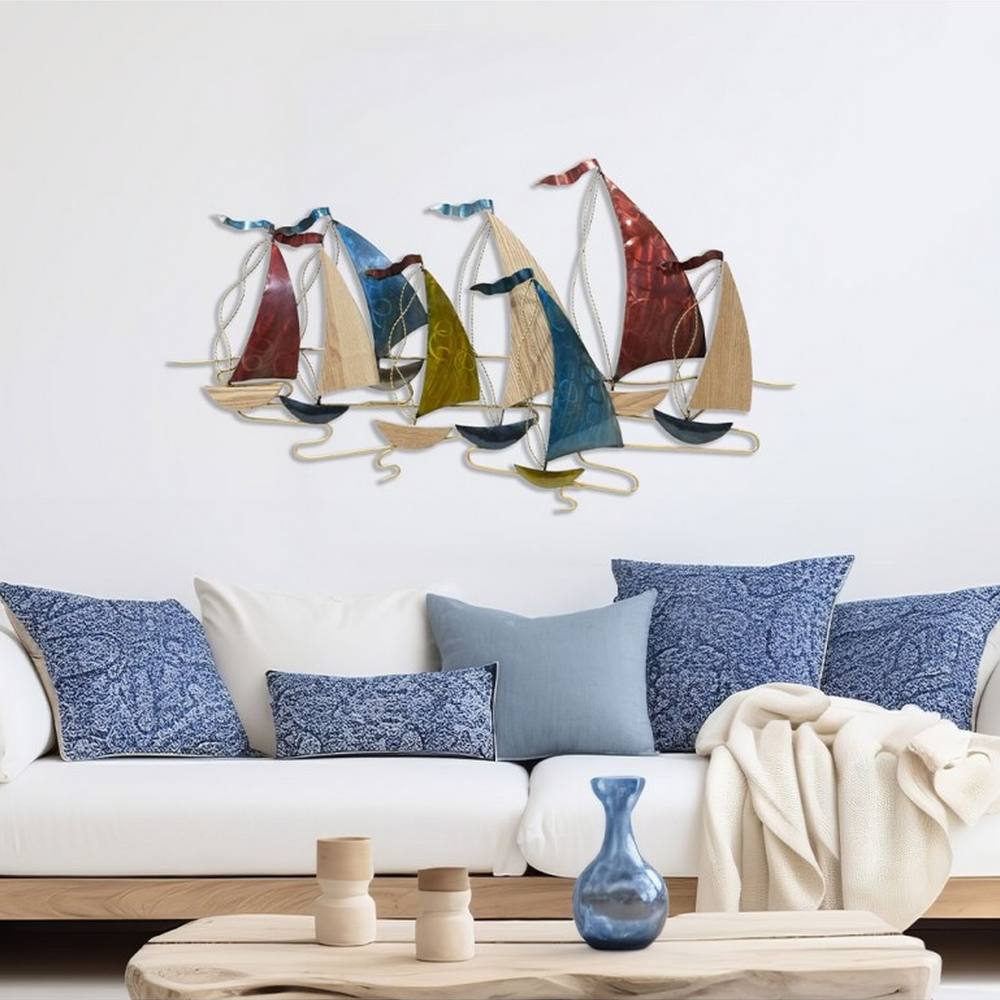 Déco Murale en Métal Voiliers
