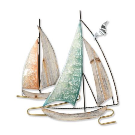 Sculpture Marine en Métal et Bois