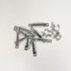 Lot de 10 Petites Attaches Crocodile+Vis