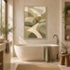cadre_decoration_salle_de_bain_orya_vert_abstrait_colline_vallee_montagne_caf_26194 Cadre Colline Verte Abstraite