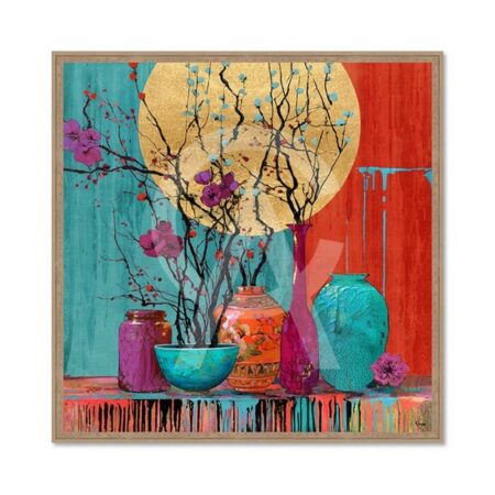 Cadre Murale Fleurs Asiatique Orya