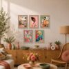 decoration_originale_salon_petits_cadres_les_minis_orya Décoration Originale Salon Femme Multicolore