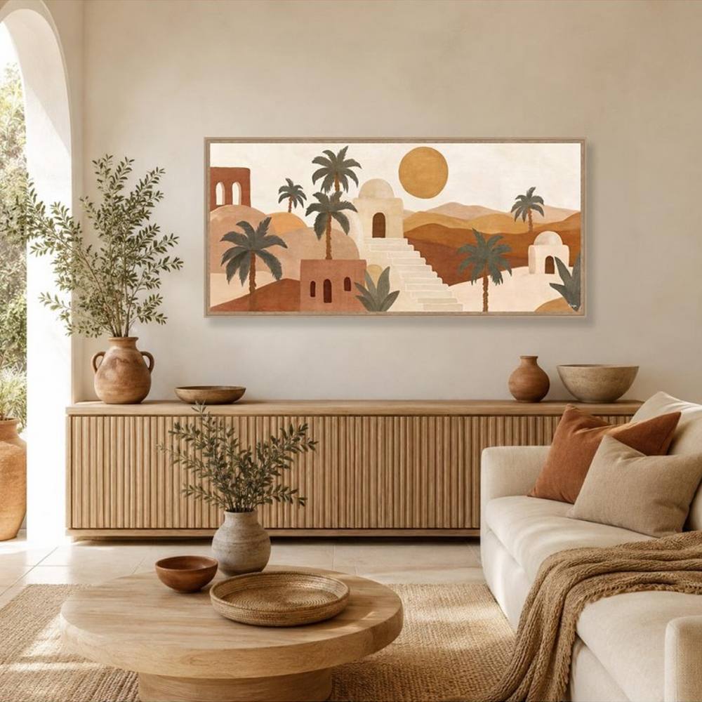 idee_cadeau_femme_maison_desert_tableau_decoration_murale_boheme_beige_terracotta_orya_joc_26d09 Tableau Déco Mural Bohème Terracotta