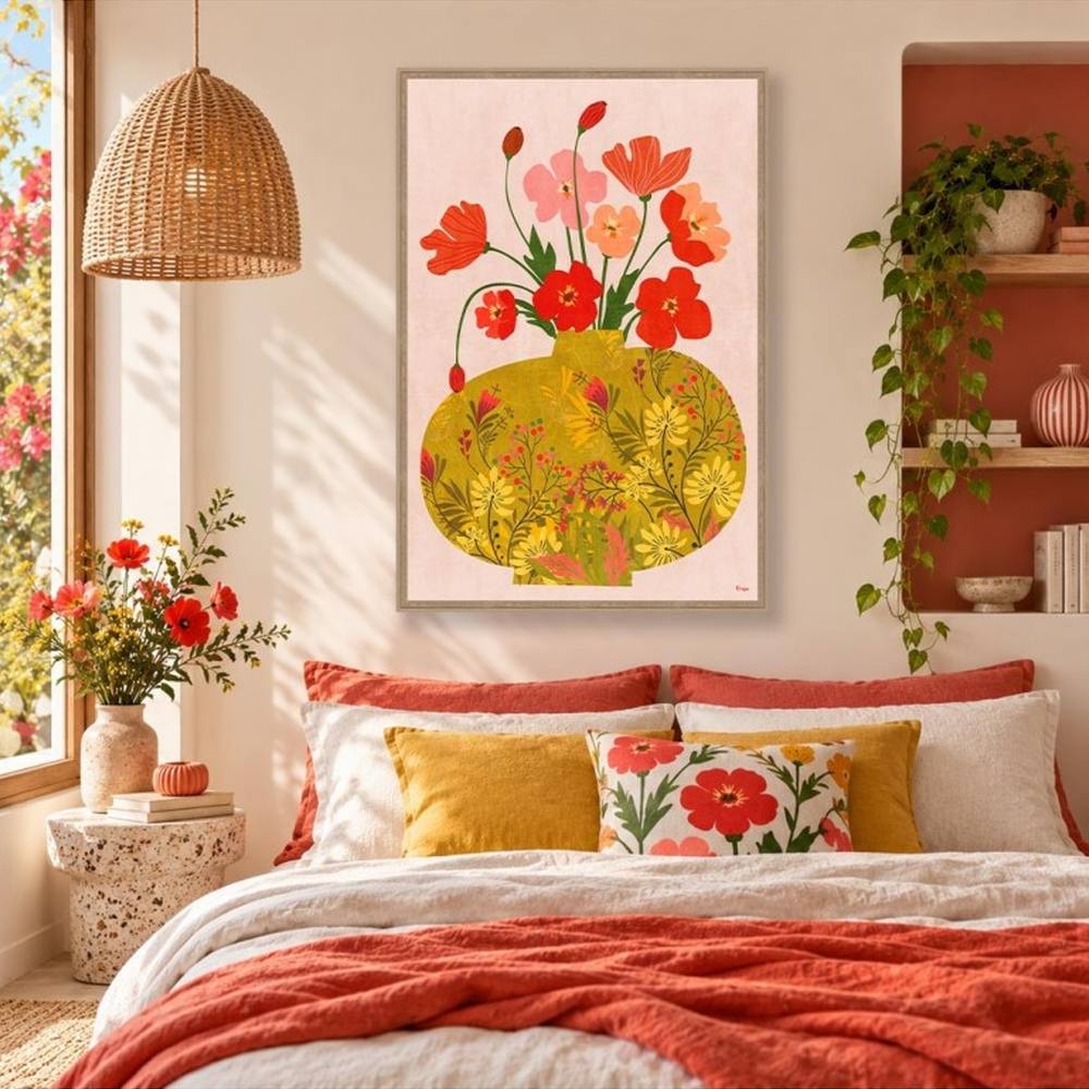 Idée Déco Chambre Fleurs Orange Orya