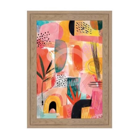 Mini Tableau Abstrait Multicolore Orya