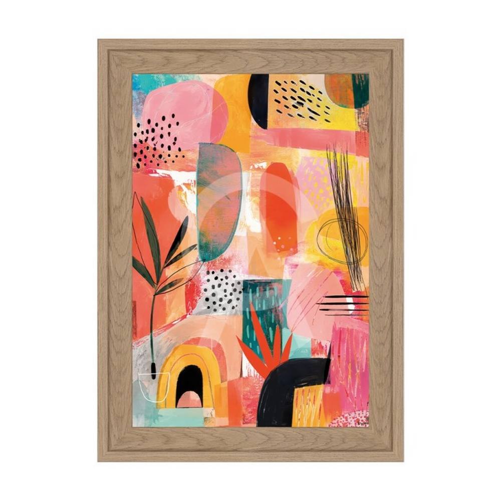 Mini Tableau Abstrait Multicolore Orya