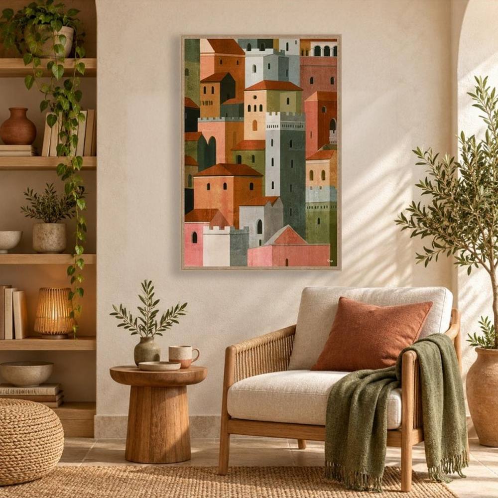 objet_decoratif_salon_paysage_urbain_medieval_orya_caf_26185 Déco Salon Paysage Médiéval Orya