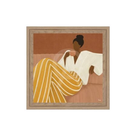 Petit Cadre Femme Tasse Canapé