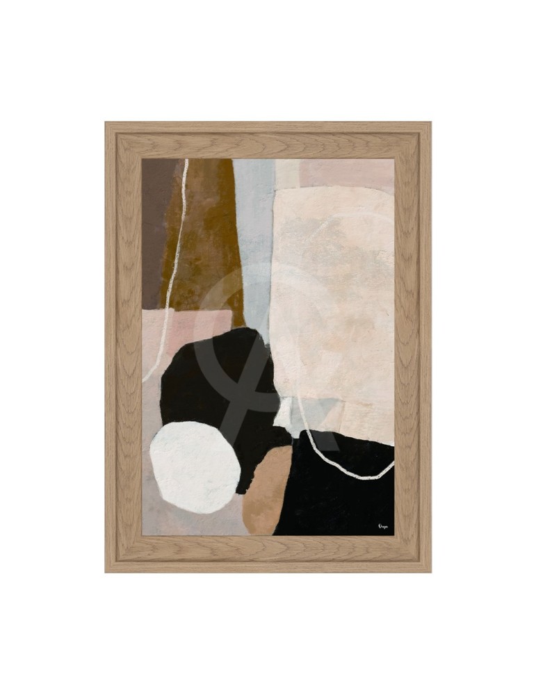 Petit Tableau Abstrait Brun Orya