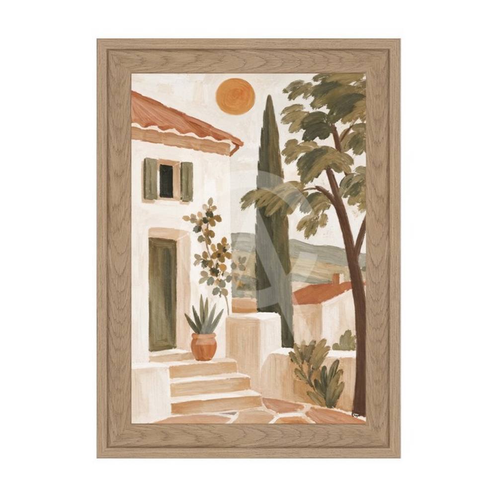 Petit Tableau Maison Paysage Méditerranéen
