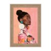 Petit Tableau Profil Femme Boucle Blanche