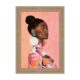 Petit Tableau Profil Femme Boucle Blanche