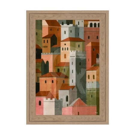 Petit Tableau Maisons Colorés