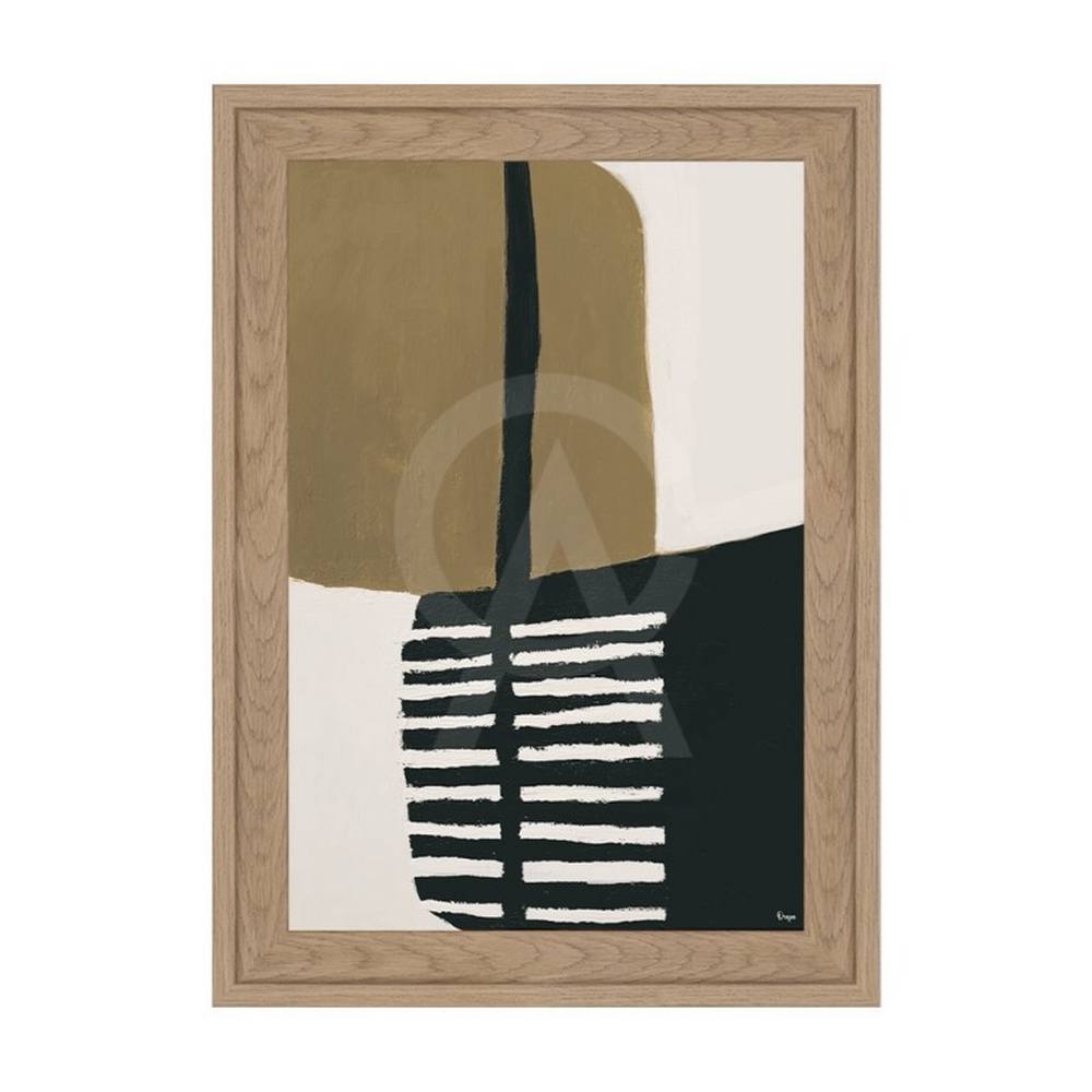 Petite Déco Salon Abstrait Noir, Vert, Beige