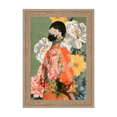 Petite Décoration Femme Dos Fleurs