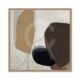 Tableau Carré Abstrait Brun Orya