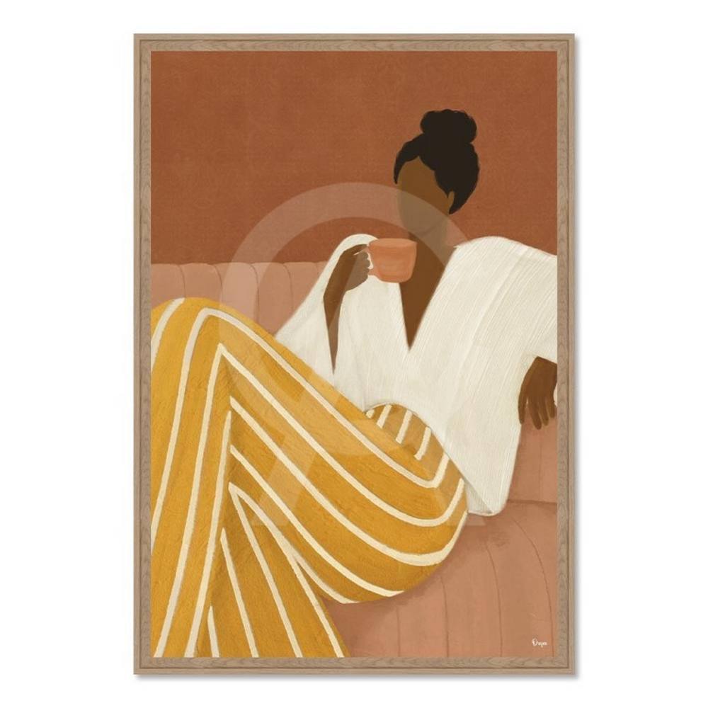 Tableau Femme Tasse Café Orya