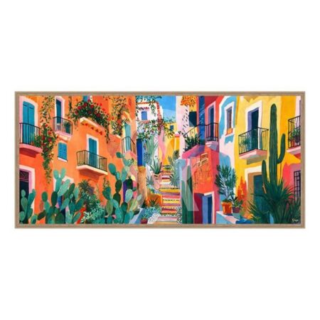 Tableau Pano Ruelle Multicolore Orya