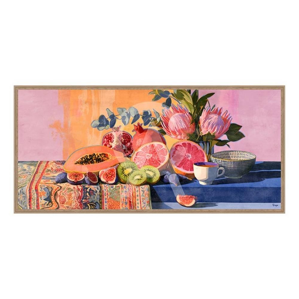 Tableau Pano Table Fruits Fleurs