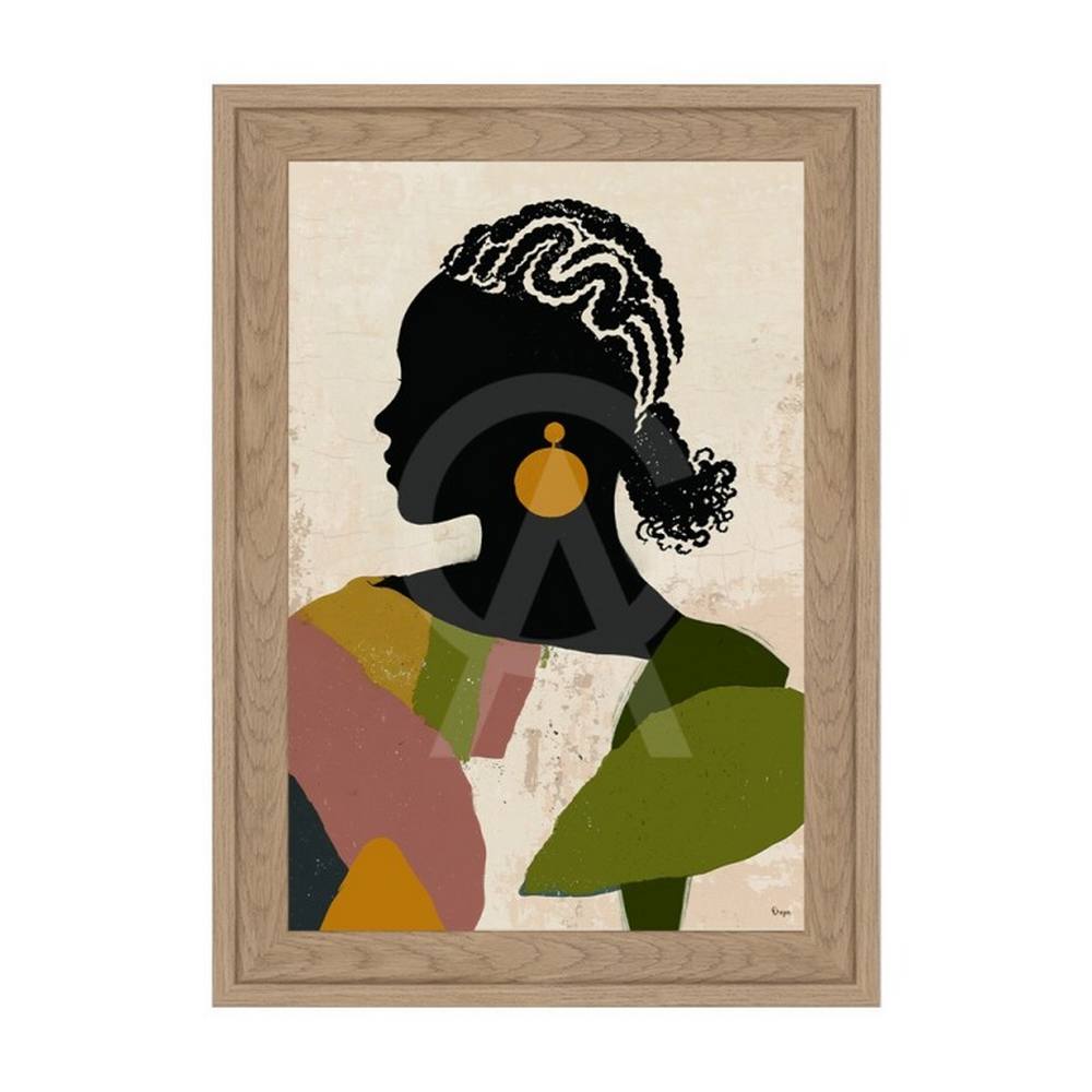 Tableau Portrait Femme Africaine Élégante
