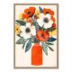 Tableau Vase Orangé Fleurs Orya